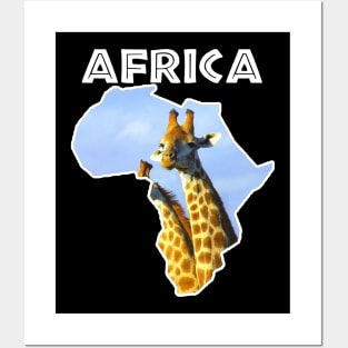 African Wildlife Continent Giraffe Lookout Posters and Art